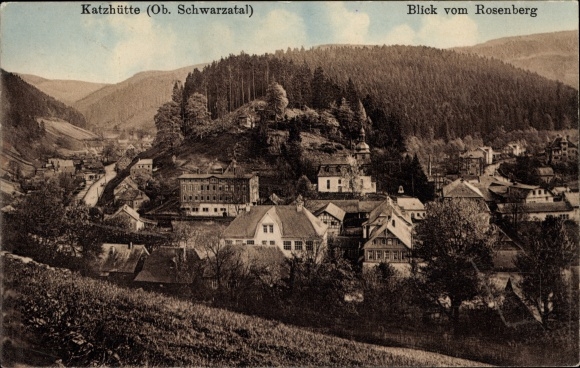 KP Katzhütte w Schwarzatal, widok z Rosenberg na Ort