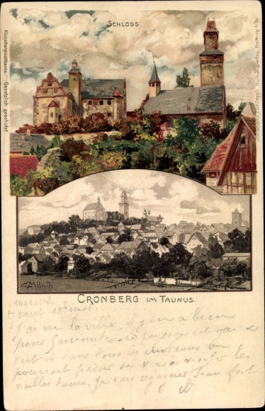 Artysta lito Münch, C., Kronberg im Taunus Hessen, widok ogólny tego miejsca