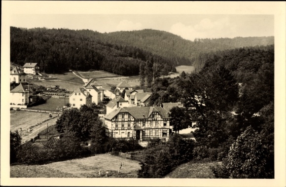 Postcard Unkeroda Wartburg district, café and confectionery Meyer