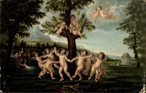 Künstler Ak Albani, Francesco, Danza degli Amori