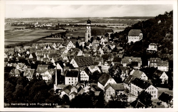 Ak Herrenberg in Württemberg, Luftbild
