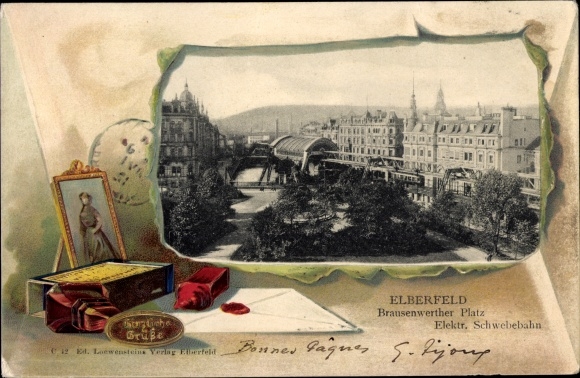 passe-partout KP Elberfeld Wuppertal w Nadrenii Północnej-Westfalii, Brausenwerther Platz, kolej podwieszana