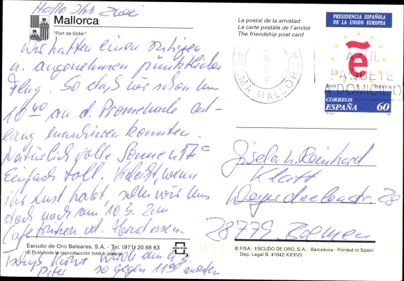 PC Puerto Soller Mallorca Balearic Islands, beach, red tram, coat of arms