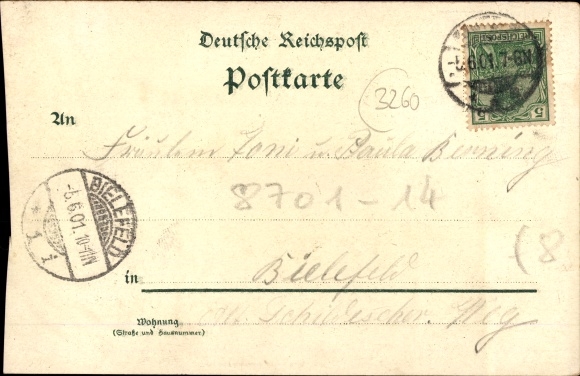 Chromo-Litho Rinteln on the Weser, Rintel cliff tower