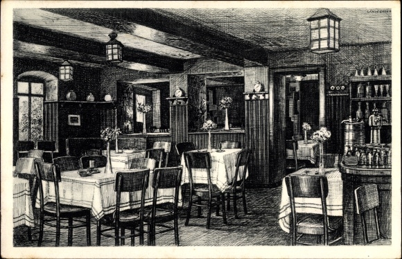 Artist PC Bad Salzschlirf in Hesse, old German beer hall, owner K. Günther