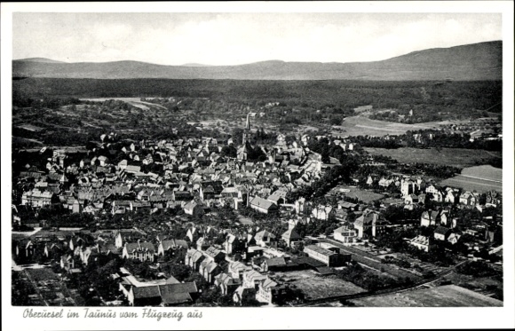 Postcard Oberursel in the Taunus Hessen, aerial photograph
