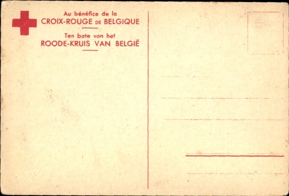 Artist Postcard Belgian Red Cross, Children in traditional costumes doing personal hygiene