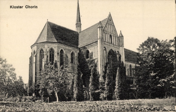 Postcard Chorin in Brandenburg, monastery, exterior view