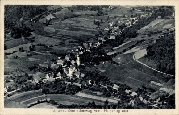 Postcard Unterschönmattenwag Unter Schönmattenwag Wald Michelbach in the Odenwald Hessen, aerial photograph