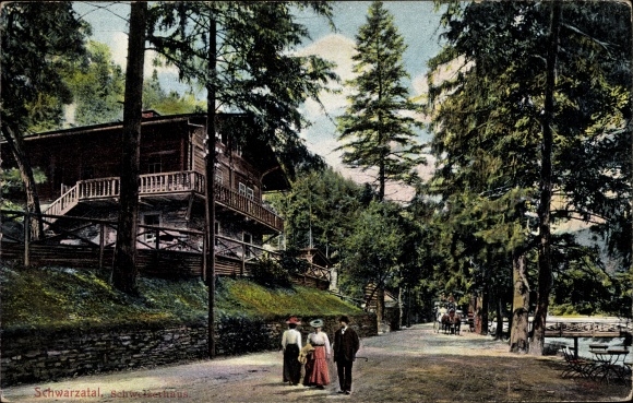 Postcard Schwarzburg in Thuringia, Swiss house in the Schwarzatal