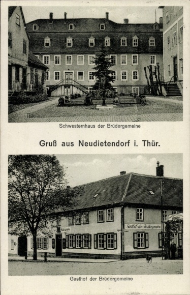 KP Neudietendorf w Turyngii, Dom Sióstr Kościoła Morawskiego, Zajazd Kościoła Morawskiego, Pozdrowienia