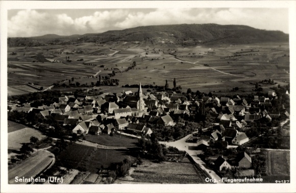 Postcard Seinsheim in Lower Franconia, aerial photograph