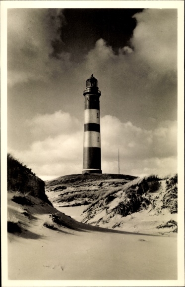 Postcard Insel Amrum in North Friesland, lighthouse