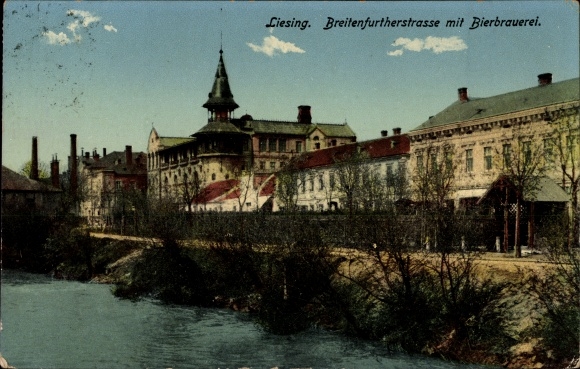 Postcard Wien 23 Liesing, Breitenfurtherstrasse, brewery