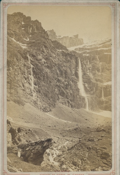 Cabinet photo Gavarnie Hautes Pyrénées, landscape, waterfall