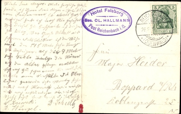 Postcard Felsberg in the Odenwald Hesse, Felsenmeer