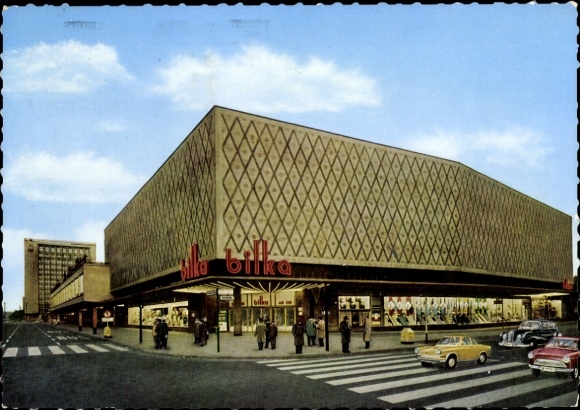 Postcard Berlin Charlottenburg, Bilka department store at the Zoo