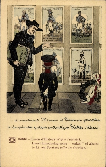 Künstler Ak Hansi, Lecon d'Histoire, Lt. von Forstner