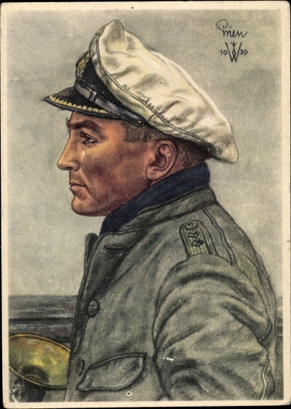 Artist PC Willrich, Wolfgang, lieutenant captain Günther Prien, submarine commander, Scapa Flow