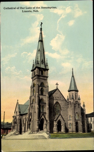 Ak Lincoln Nebraska VS, kathedraal van Onze Lieve Vrouw van de Assumptie