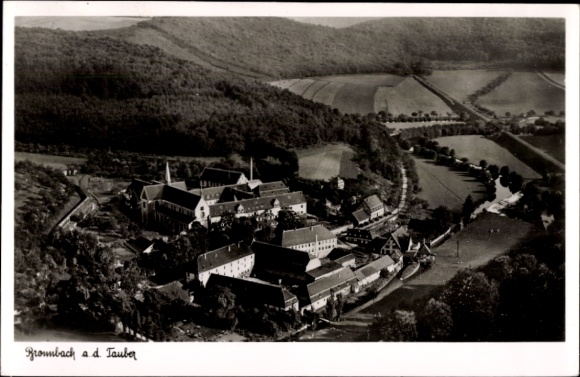 Postcard Bronnbach Reicholzheim Wertheim im Main Tauber Kreis, aerial photograph