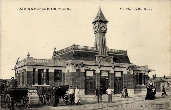 Ak Aulnay sous Bois Seine Saint Denis, Neuer Bahnhof