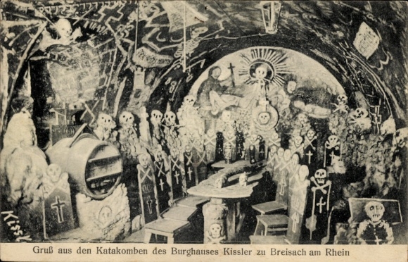 Postcard Breisach am Oberrhein, Burghaus Kissler, Catacombs