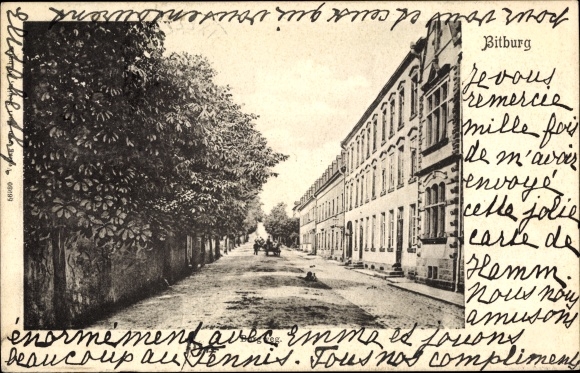 Ansichtkaart Bitburg in de Eifel, Burgweg