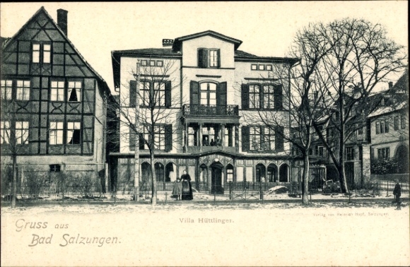 Postcard Bad Salzungen in the Wartburg district, Villa Hüttlinger, exterior view