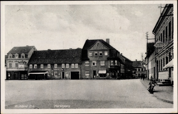 PC Ruhland in Upper Lusatia, market square, Hotel Stern