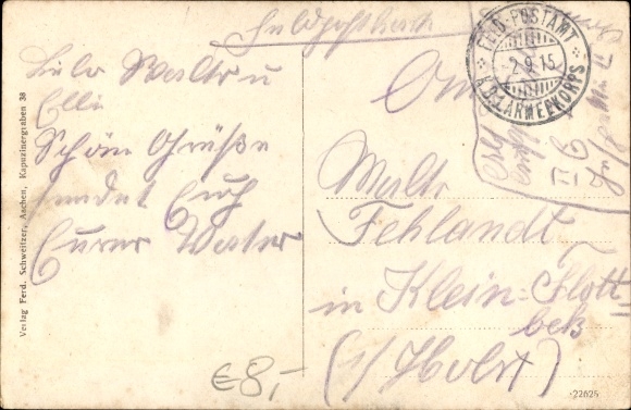 Postcard Herbesthal Lontzen Wallonia Liège, bridge over the Cologne-Aachen-Brussels-Paris railway line