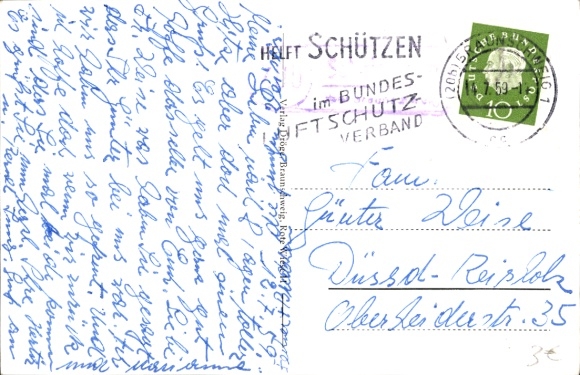 Postcard Schulenrode Cremlingen in Lower Saxony, inn, church, school