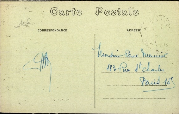 Postcard Nouan le Fuzelier Loir et Cher, Route de Salbris, train station