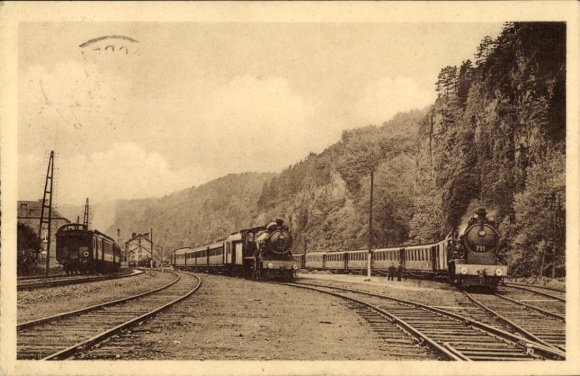 PC Marche les Dames Wallonia Namur, Belgian Railway, locomotives No. 757 and 721