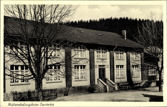 Postcard Herdorf im Siegerland, Concordia convalescent home for mothers