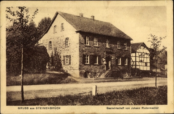 Postcard Steinenbrück Gummersbach in the Oberberg district, inn