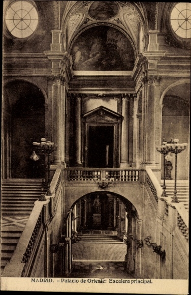 KP Madrid Hiszpania, Palacio de Oriente, główne schody, Madryt
