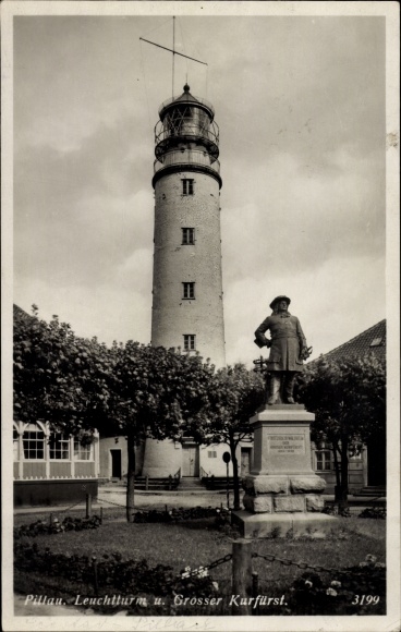 PC Baltijsk Pillau East Prussia, lighthouse, Great Elector monument