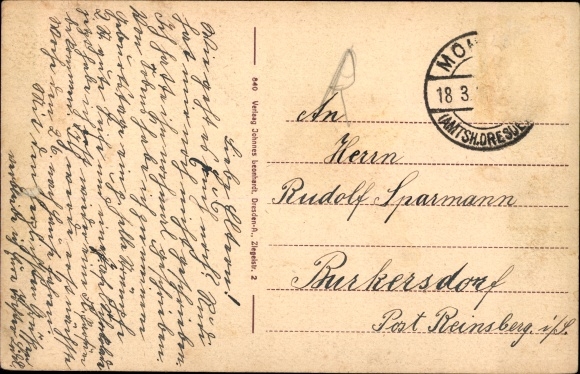 Postcard Grund Mohorn Wilsdruff Saxony, Tharandter Forest, Panorama