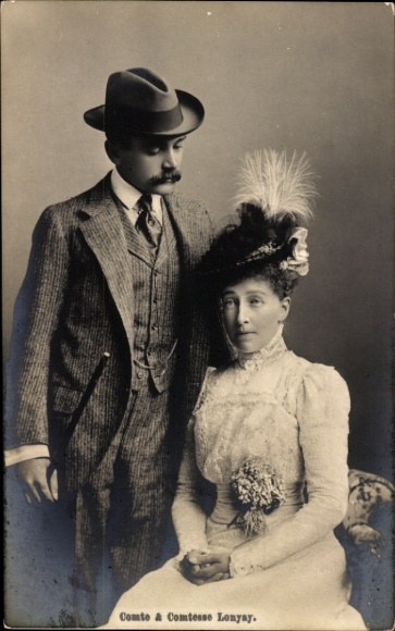 Postcard Stephanie of Belgium, Count and Countess Lonyay