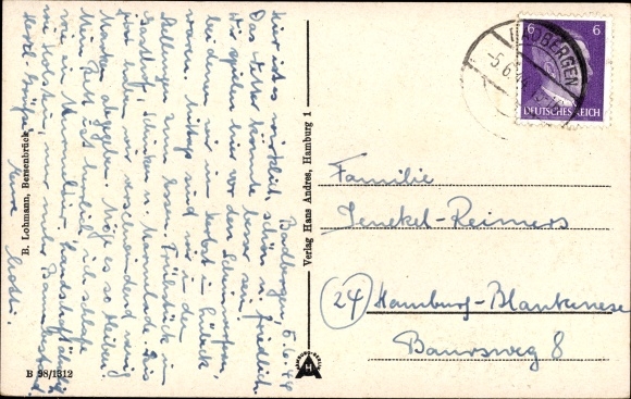 Postcard Bersenbrück in Lower Saxony, monastery gate