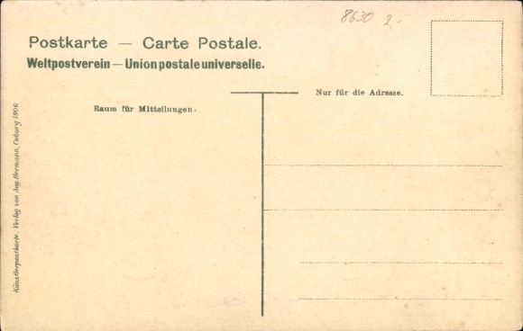 Artist Postcard Bahnhdorf, H., Coburg in Upper Franconia, Veste Coburg