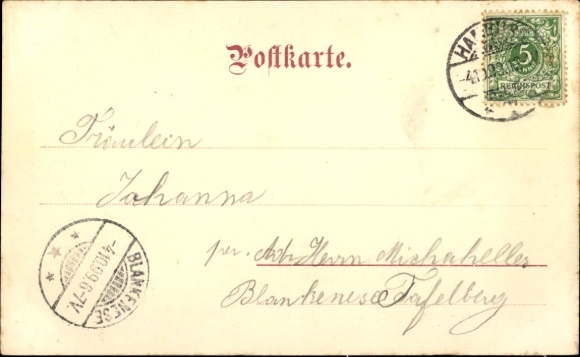Postcard Hamburg Horn, The Rough House, White House