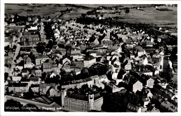 Ak Weiden in der Oberpfalz, Fliegeraufnahme