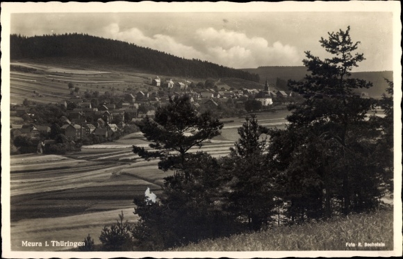Postcard Meura in Thuringia, view of the town and surroundings
