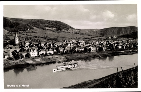 PC Bruttig Fankel on the Moselle, panorama, Moselle, saloon steamer