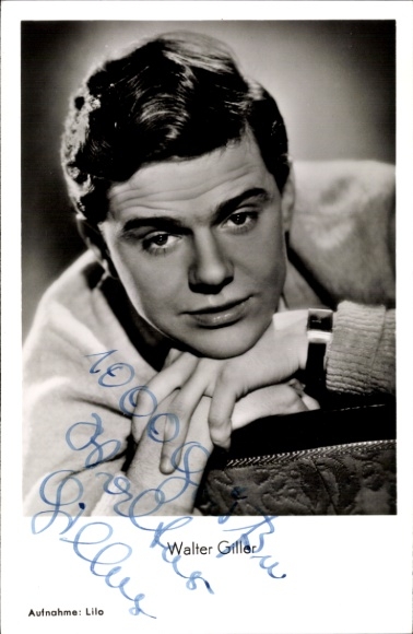 Ak Schauspielerin Walter Giller, Portrait, Autogramm