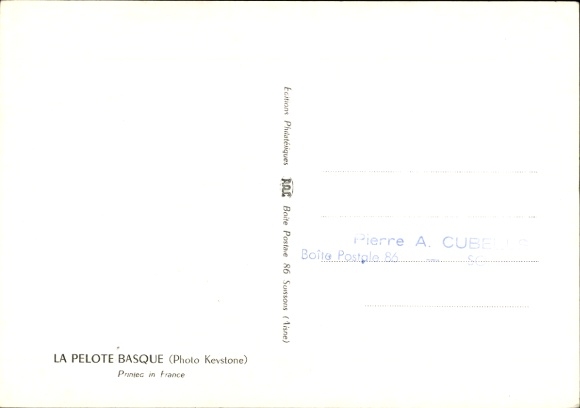 Maximum Postcard Sport, Pelota, year 1956