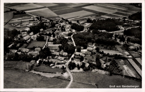 Postcard Gandesbergen Nienburg an der Weser, aerial photograph