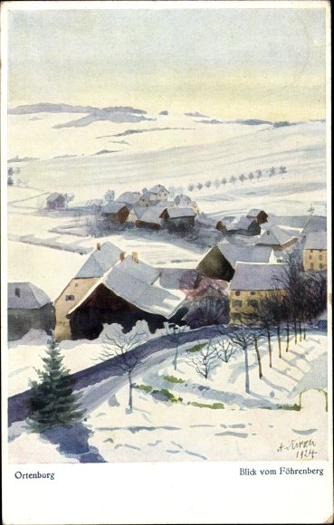 Artist PC Ortenburg Lower Bavaria, general view, Föhrenberg